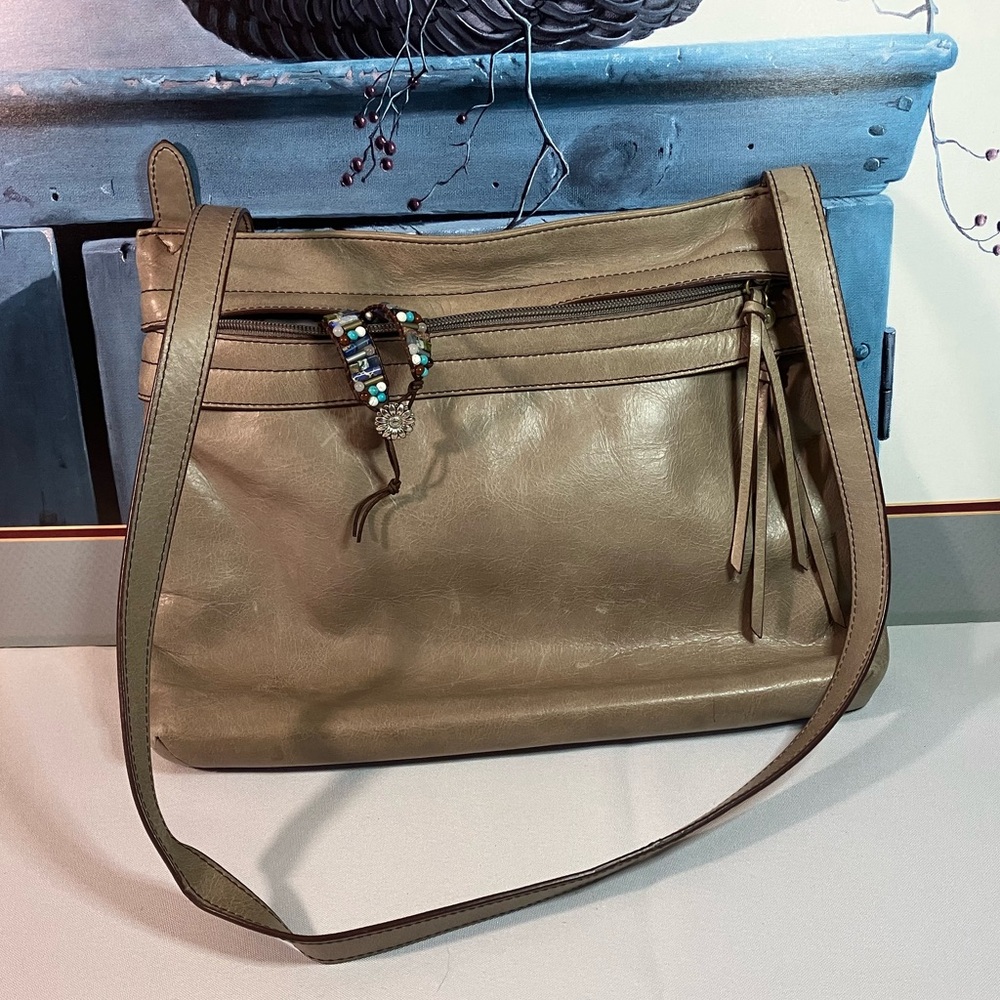 HOBO Leather Crossbody Bag with coordinating bracelet